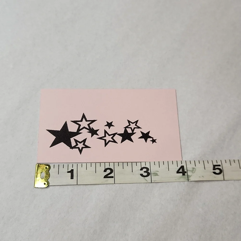 Hand Crafted Basic Pink & Black Star Cluster 50 Count Cards